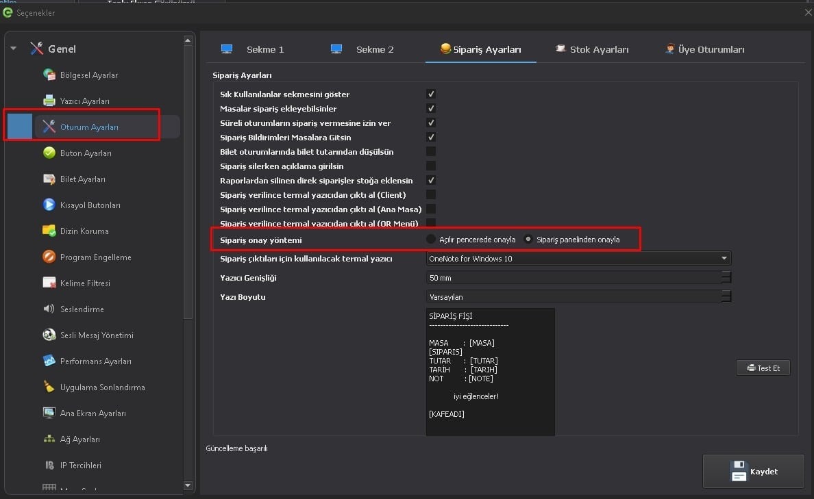 EveryCafe 1.0.237 - 7 - Client Siparişleri İçin Yeni Onay Yöntemi Eklendi