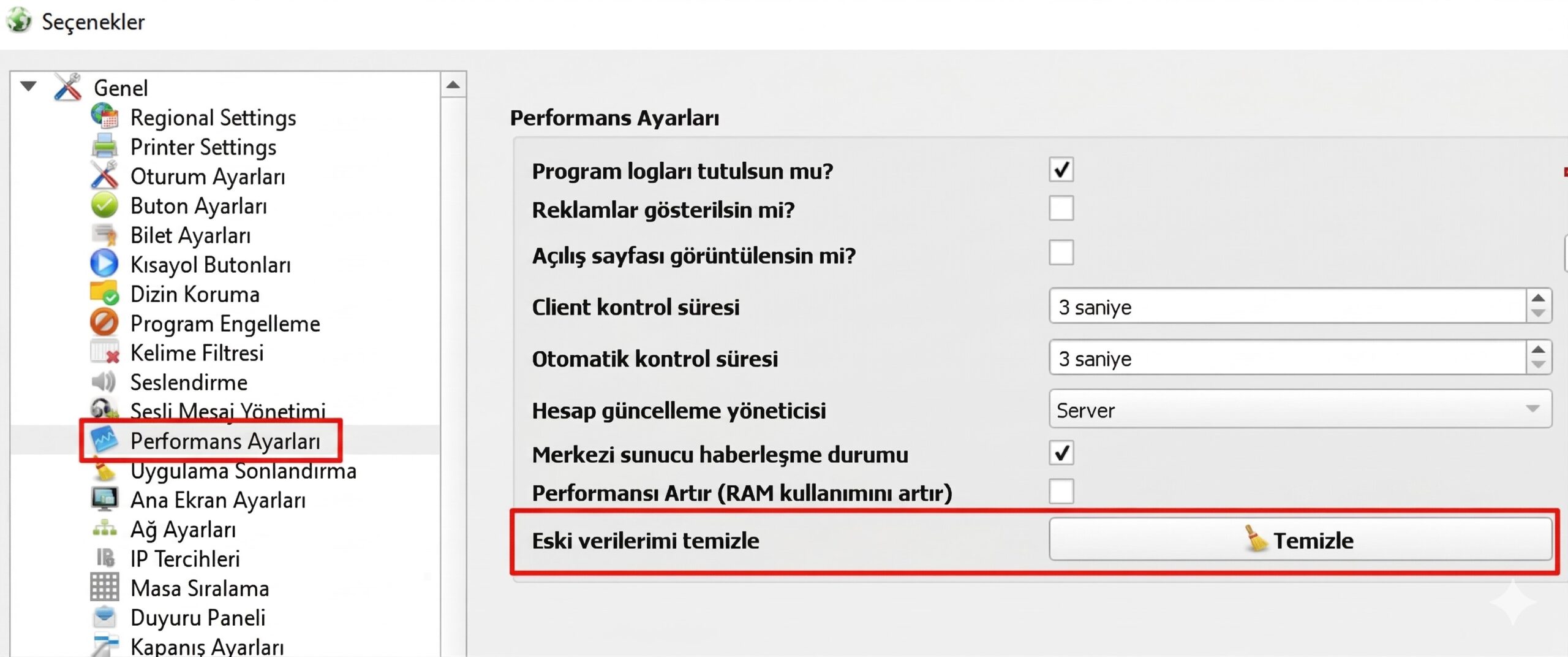 EveryCafe Performans Ayarları ve Veritabanı Temizliği
