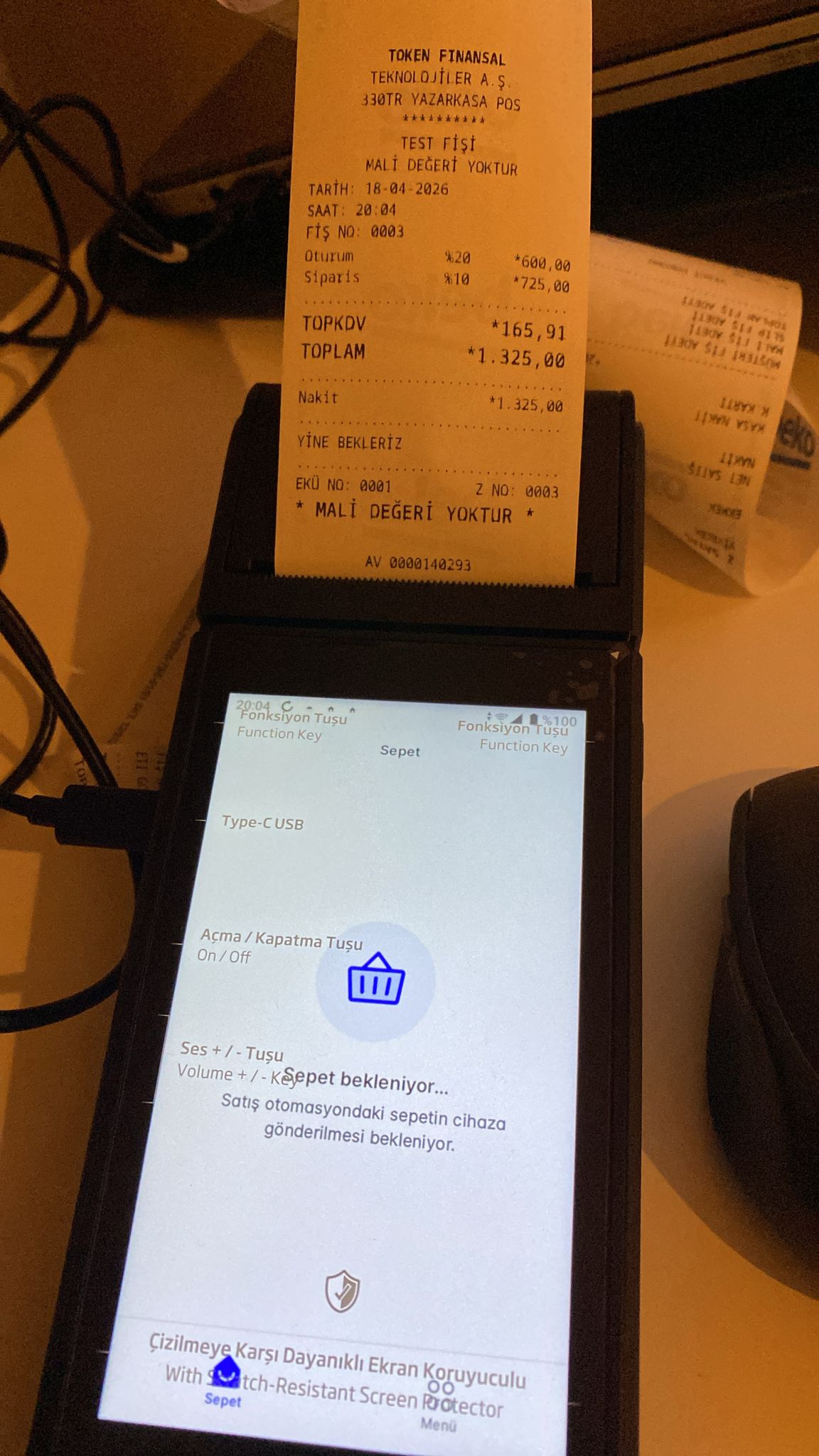 EveryCafe Beko POS Fiş Çıktısı